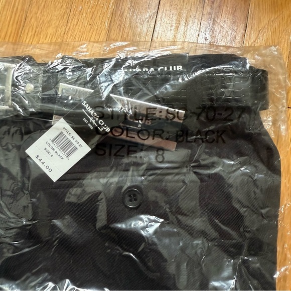 Sahara Club Lot of 7 Boys Black Chino Pants With Belt NWT Style SC-70-27 - Picture 3 of 7